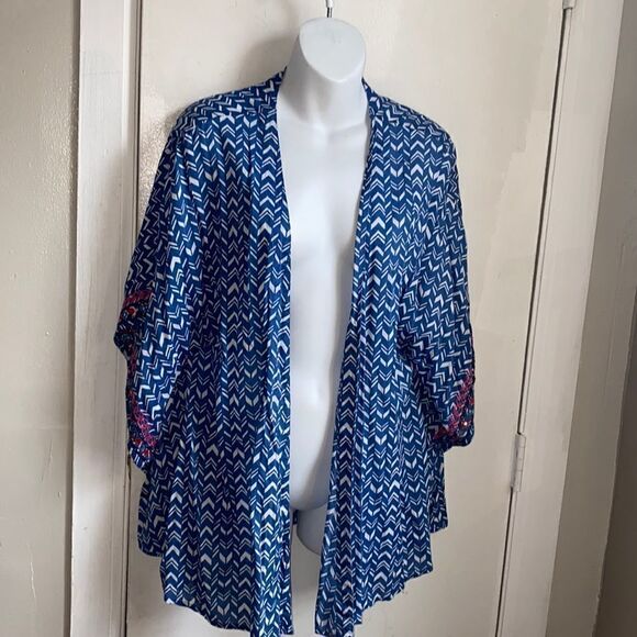 BEACHLUNCHLOUNGE Blue Tatiana Swim Cover Up-M - Picture 1 of 6